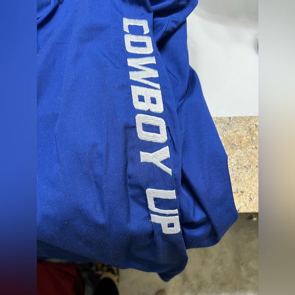 Cowboy Up Blue Men’s Rodeo Button Down Shirt 100% Cotton-Size XXL-Embroidered - Picture 4 of 5